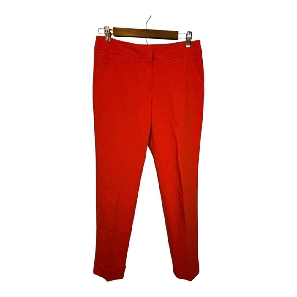 Trina Turk Pants Women's Size 2 Encanta Rolled Ankle‎ Office Business Red Orange
